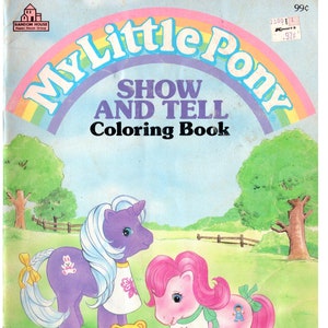 Download Pdf File My Little Pony Vintage Coloring Book Pdf Scan Etsy