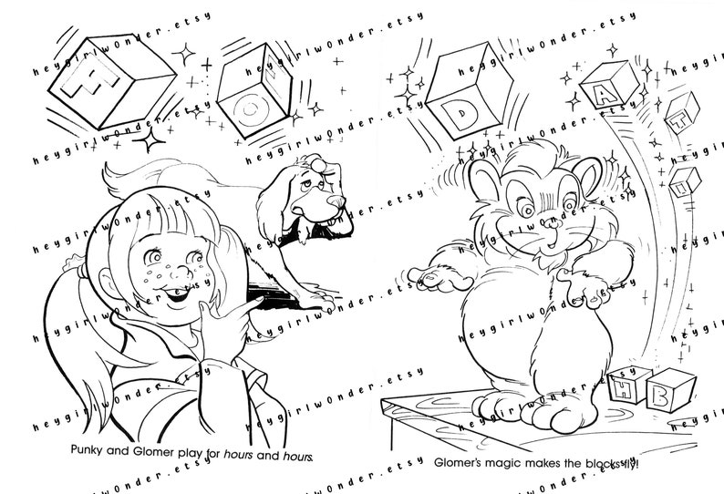 PDF File 1986 Punky Brewster Coloring/activity Book 10 Pages - Etsy