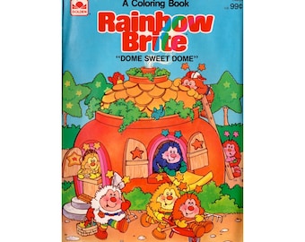 Libro para colorear Rainbow Brite Dome Sweet Dome (1984), 10 páginas, PDF