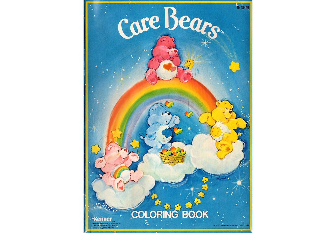 PDF File 1982 Care Bears KENNER Coloring Book 10 Pages - Etsy