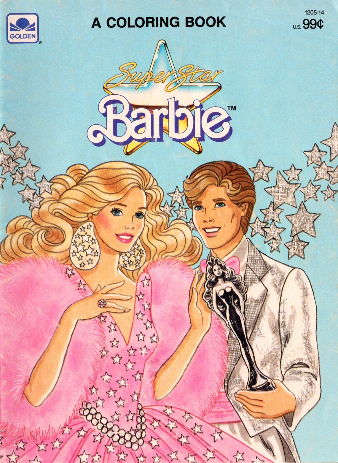 PDF File Super Star BARBIE GOLDEN Coloring Book 10 Pages - Etsy