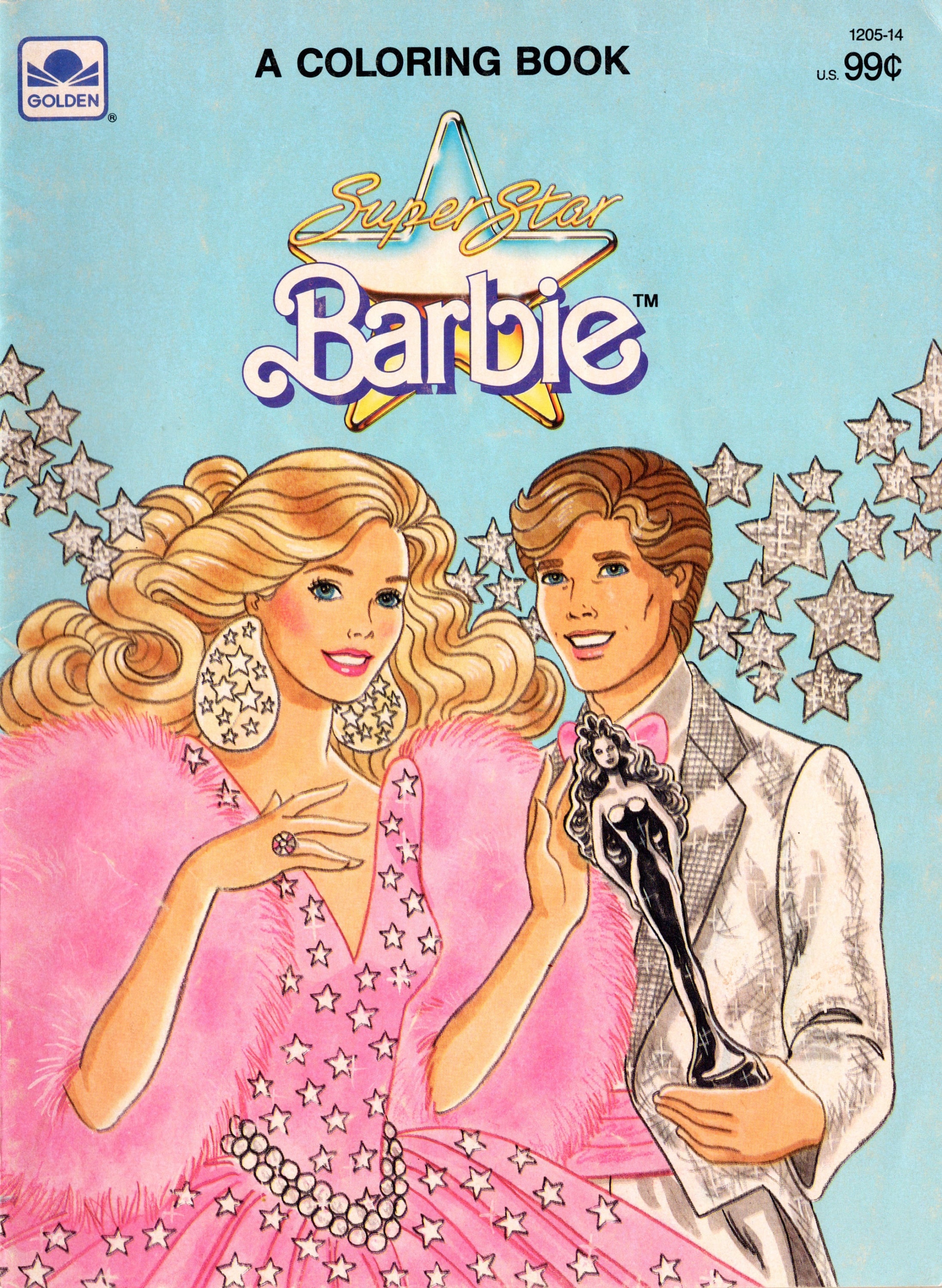 PDF File Super Star BARBIE GOLDEN Coloring Book 20 Pages