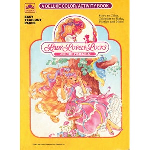 PDF-bestand 1987 Lady Lovely Locks and The Pixietails Deluxe kleuractiviteitenboek 10 pagina&#39;s