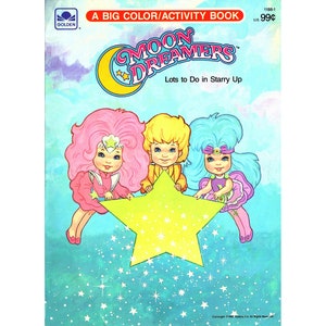 PDF File 1987 MoonDreamers A Big Coloring Activity Book 10 Pages