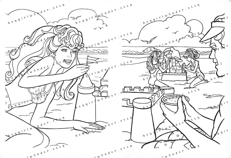 Archivo PDF: California Dream BARBIE Golden Coloring Book (10 páginas) imagen 4