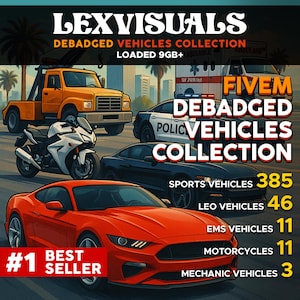 FIVEM Debadged Vehicles Collection Complete City Starter Pack | FiveM | GTA5 | Cars | Pack | Vehicles Pack