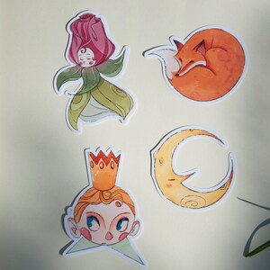 Stickers Petit Prince, Rose et Renard
