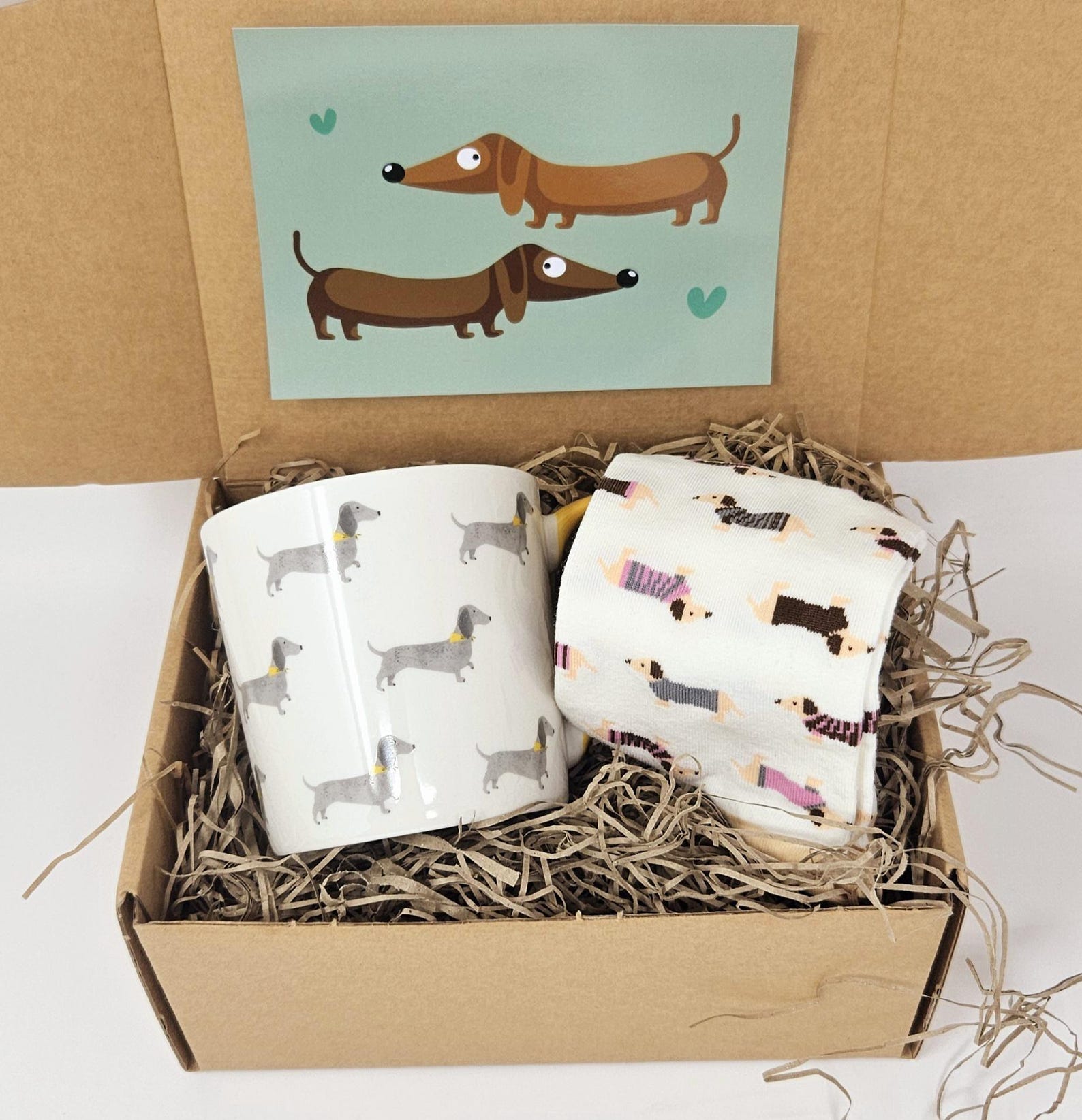Dachshund Dog Gift Box Set Sausage Dogs for Women, Mug & Socks Hamper ...