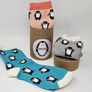 Penguin Socks in a Gift Box | Ladies Novelty Animal Hamper Set | Birthday & Christmas Gift For Her