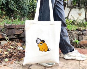 Pochita Chainsaw Man Tote Bag