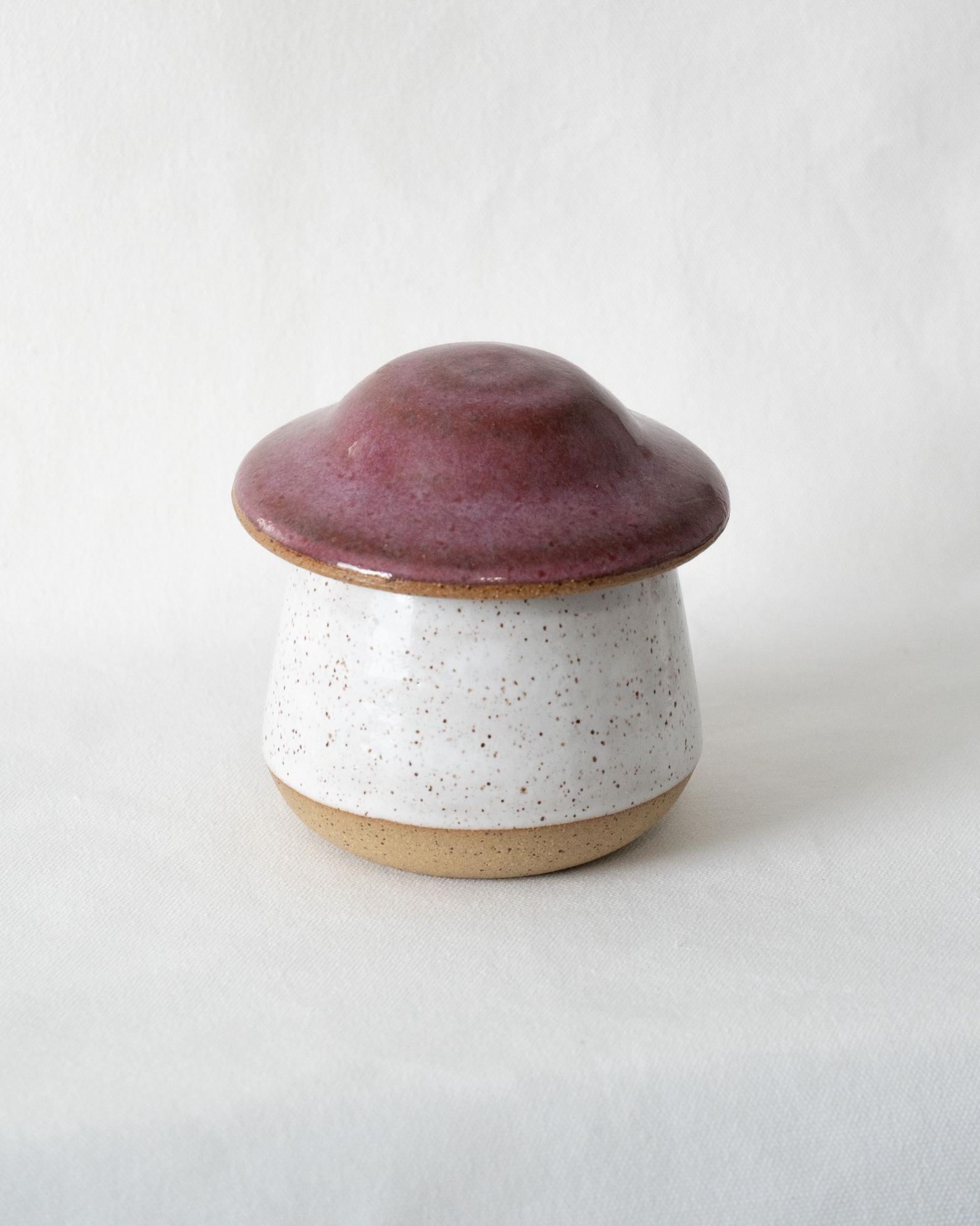 Mushroom Butter Crock - Raspberry