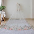Wildflower Bridal Veil|Multicolor Floral Lace Bridal Veil|Custom Floral Bridal Veil|1 Tier Floral Bridal Veil|Unique Bridal Veil product logo