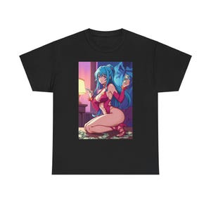 Camiseta de anime para él, unisex, de algodón grueso, con gráficos de manga japonés, ideal como regalo otaku, para amantes del anime y para fans del anime.