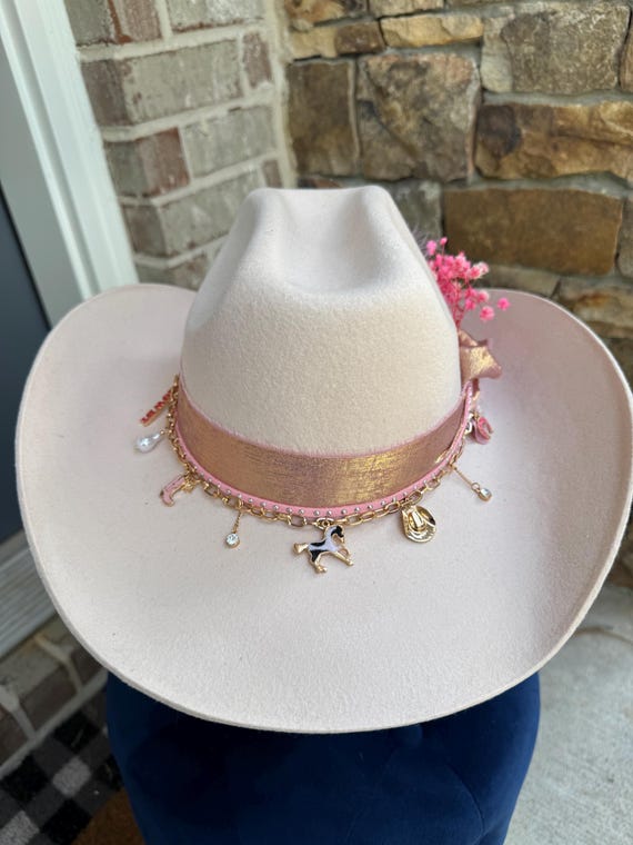 Pink Wool Cowboy Hat – Western Felt Hat with Embroidered Cactus Band Serape Cactus Pink Hand Burned Western Cowboy Hat - Etsy main image 2