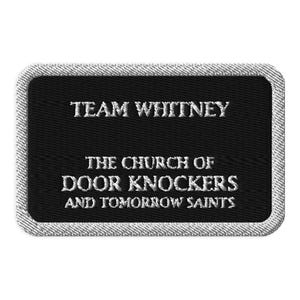 Team Whitney Missionary Patch - Secret Lives of Mormon Wives Inspired