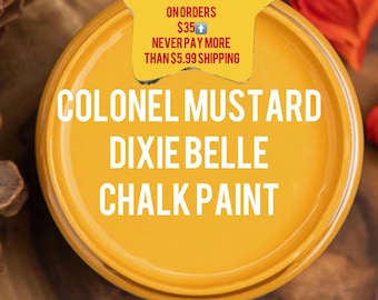 Dixie Belle Chalk Mineral Colonel Mustard Furniture Paint Zero VOC Cottagecore Farmhouse DIY Green Upcycle FREE Shipping on Orders 35 and up