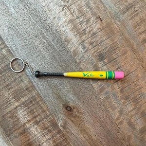 Mini Bleistift Baseballschläger Schlüsselbund