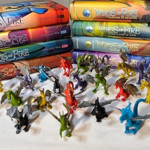 Wings of Fire Toy Dragon Set with Stickers - Collectible WOF Dragons