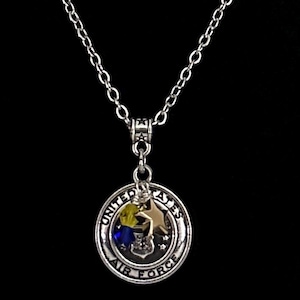 Handmade US Air Force Necklace - Unisex, Gift for hero, USAF gift, US Air Force jewelry, Made in Florida