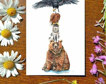 Totem | Greeting Card | 5 x 7 card | Cheryl Lacy