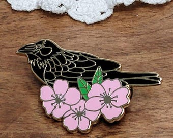 Raven Enamel Pin