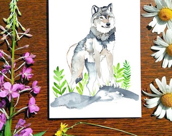 Wolf | Greeting Card | 5 x 7 card | Cheryl Lacy