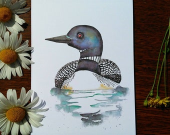 Loon | Greeting Card | 5 x 7 card | Cheryl Lacy