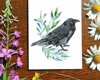 1381 Raven | Greeting Card | 5 x 7 card | Cheryl Lacy