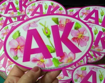 Alaska stickers - Wild Rose, decal , bumper sticker
