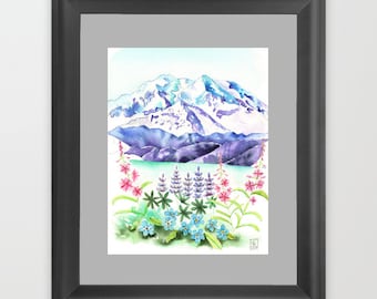 Denali Wildflowers - Art print by Cheryl Lacy