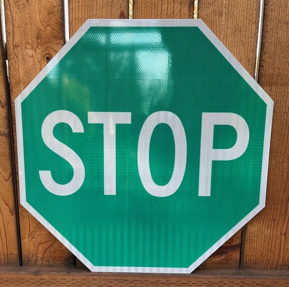 STOP アルミサイン Stop Slow 18