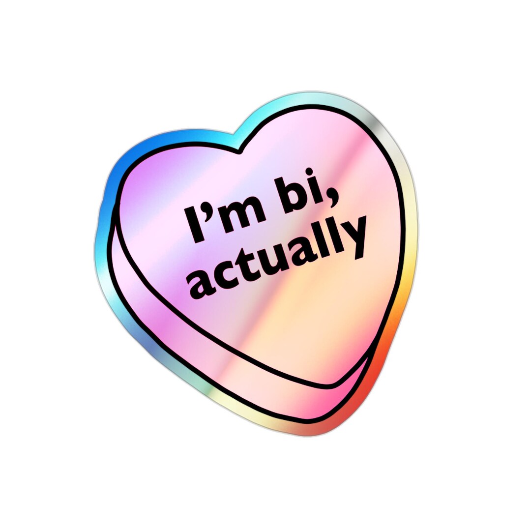 Holographic Stickers, Nick Nelson Heartstopper Quote, I'm Bi Actually ...