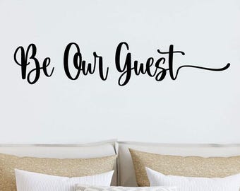 Be Our Guest - Muursticker - Sticker - Gastenkamer - Kunst