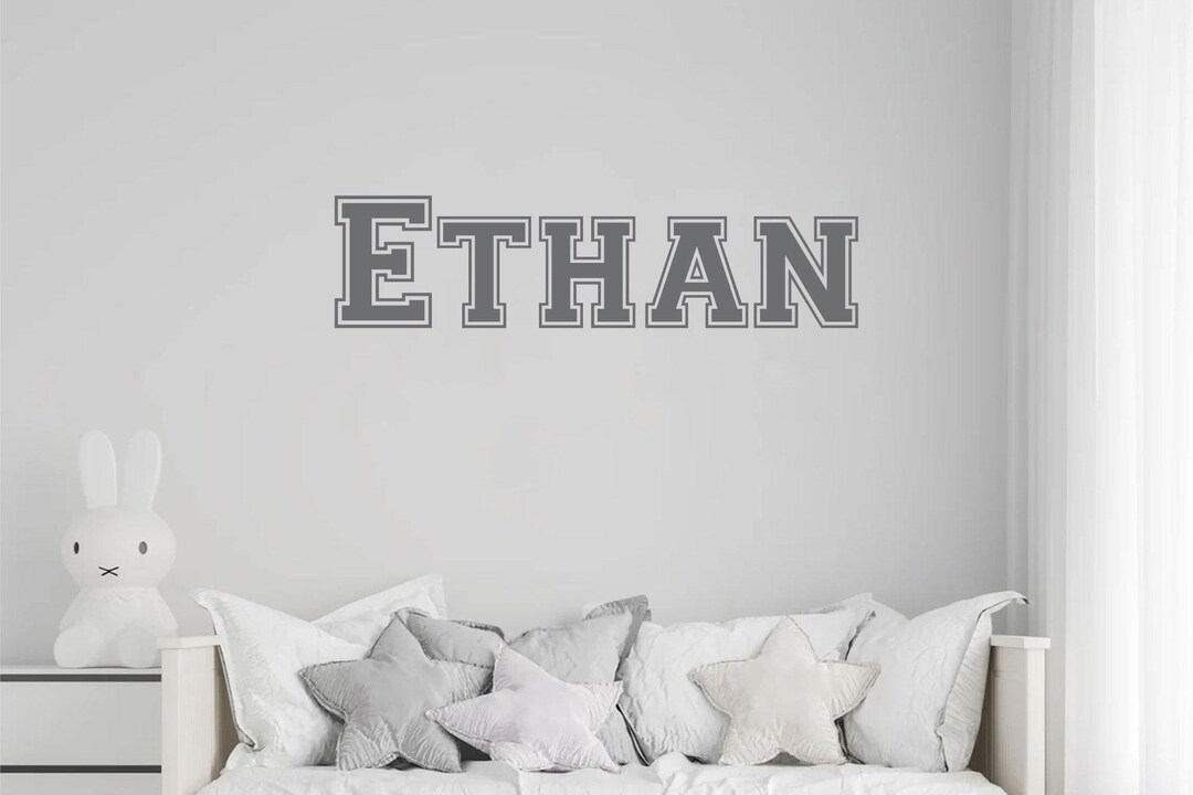 Personalized Wall Decal Boy Name - Boys - Sticker - Kid's - Nursery ...