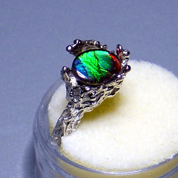 Reserved exclusively for Skye - Ammolite and Sterling Silver Ring