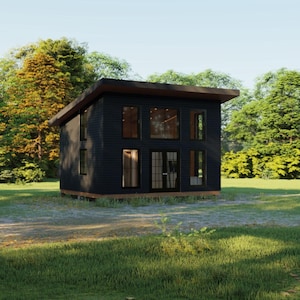 Huisplattegronden van 20 x 18 - Tiny House-plannen, aangepaste plattegronden, cabineontwerp, cabineontwerp, moderne cabineplannen, doe-het-zelf-huisplannen, off-gridcabine