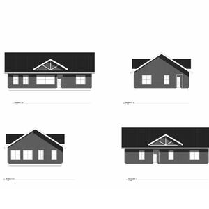 Clear elevation drawings show all exterior sides of the house so builders and clients fully understand the final look before construction begins.