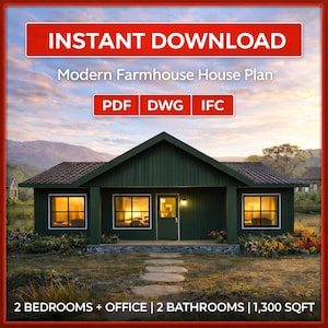 Planimetria della casa in stile cottage in formato PDF – Download immediato del progetto / Meadowline