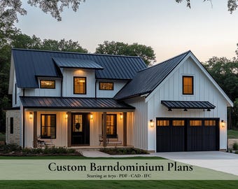 Custom Barndominium Design Service | Barndo Floor Plans, Metal Building Home Layout & Modern Farmhouse Concept