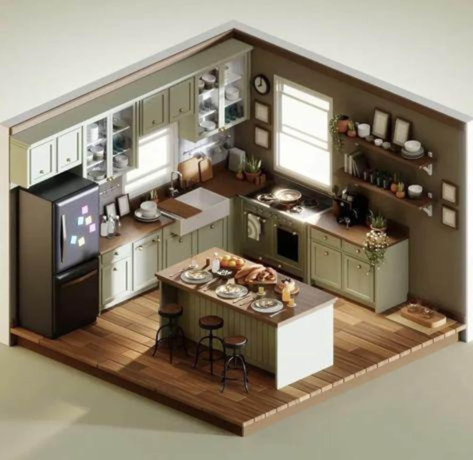 Custom House Floor Plan - Open Concept Living, Large Windows ...