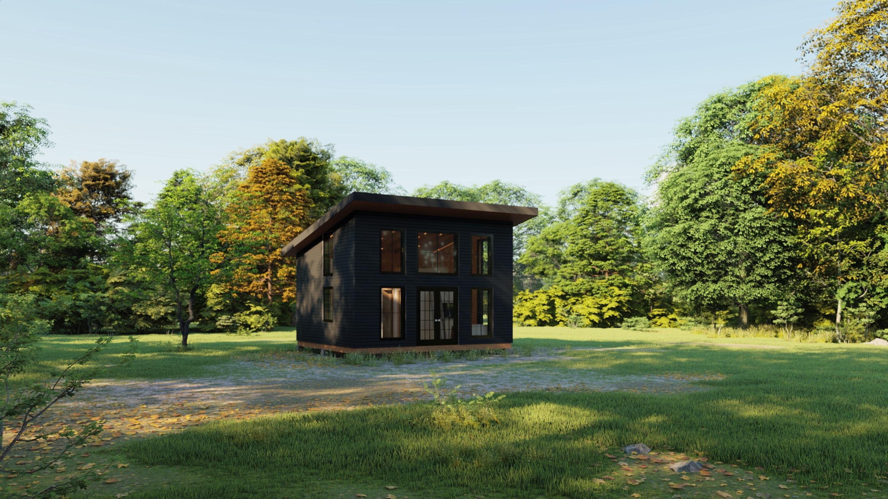 20x18 Cabin House Plans - Tiny House Plans, Custom Floor Plans, Cabin Design, Modern Cabin Plans, DIY House Plans, Off-Grid Cabin