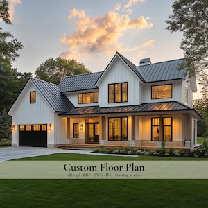 Custom House Floor Plan | 2D Layout, Elevations, 3D Views | PDF, DWG and IFC | Architect