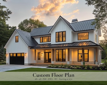 Custom Floor Plan Design Service | Personalized House Layout, Dream Home Concept & Exterior Design Drawings