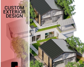 Custom Exterior Design Service | 3D House Rendering & CAD Files