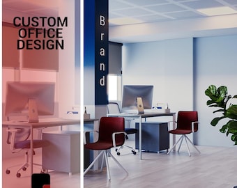 Office Design Service | 3D Rendering & Layout Customization | Digital Interior Planning for Remodel Projects