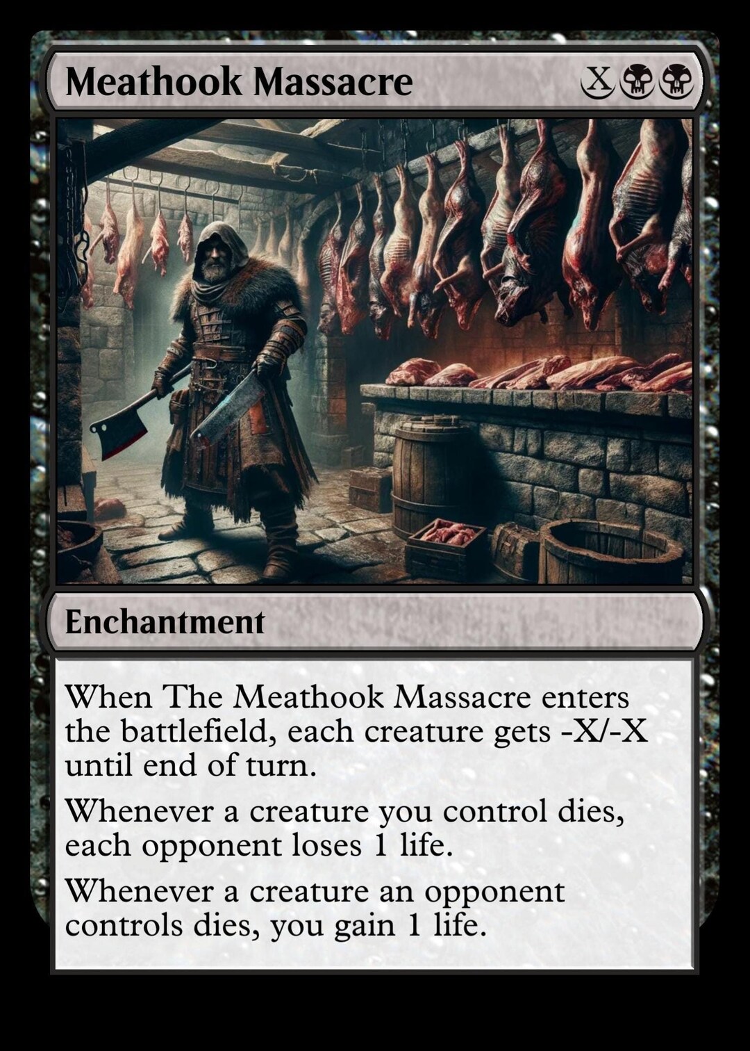 Meathook Massacre Modern Frame MTG Custom Art Proxy Card Black EDH