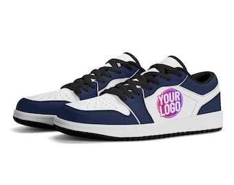 Chaussures inspirées de Dallas personnalisées | Baskets bleu marine et blanches personnalisées à thème Étoile | Unisexe et enfants