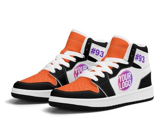 Aangepaste op San Francisco geïnspireerde sneakers | Gepersonaliseerde hoge schoenen met aangepaste naam en ontwerp | Cadeau honkbalfan