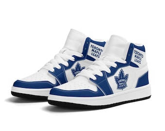 Zapatillas deportivas unisex de caña alta, estilo casual, para aficionados de los Toronto Maple Leafs.
