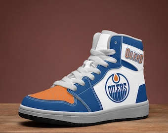 Zapatillas altas no oficiales para fanáticos de los Edmonton Oilers, zapatillas deportivas unisex para niños